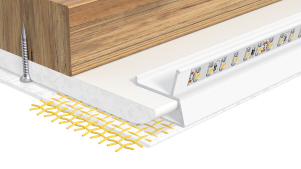 EVN-Lichttechnik wandgerichtetes Voutenprofil