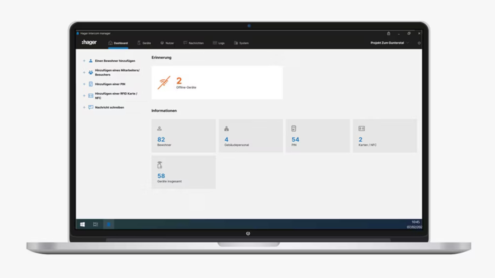 Hager intercom manager