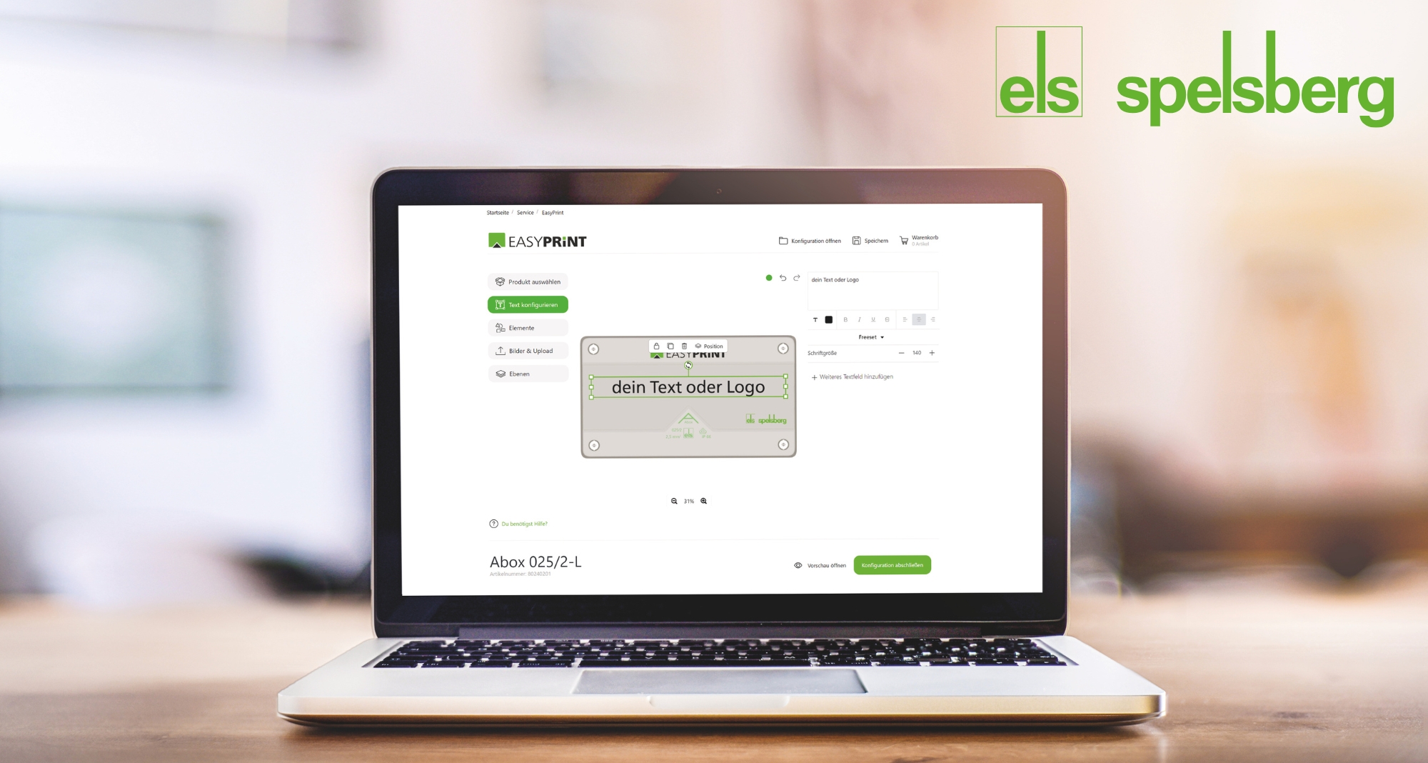 Spelsberg EasyPrint für Abox und Abox Pro Spelsberg EasyPrint für Abox und Abox Pro