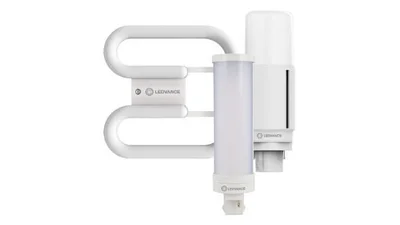 LED Dulux Lampe von Ledvance in der Einzelansicht vor hellem Hintergrund.