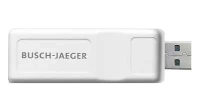 Das Bild zeigt einen weißen Busch-free@home® Alarm-Stick.