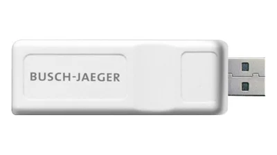 Das Bild zeigt einen weißen Busch-free@home® Alarm-Stick.