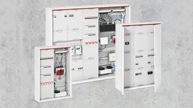 Das Bild zeigt drei Varianten des Innenausbausystems ComfortLine.