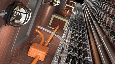 Abschottungssystem Brand von OBO Bettermann in der Detailansicht.