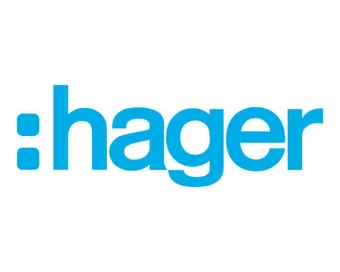 Das Bild zeigt das Logo des Herstellers Hager.