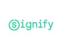 Das Bild zeigt das Logo von Signify.