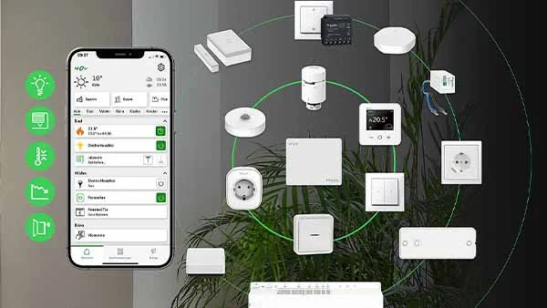 Übersichtsdarstellung Wiser - Home von Schneider Electric mit Grafiken.